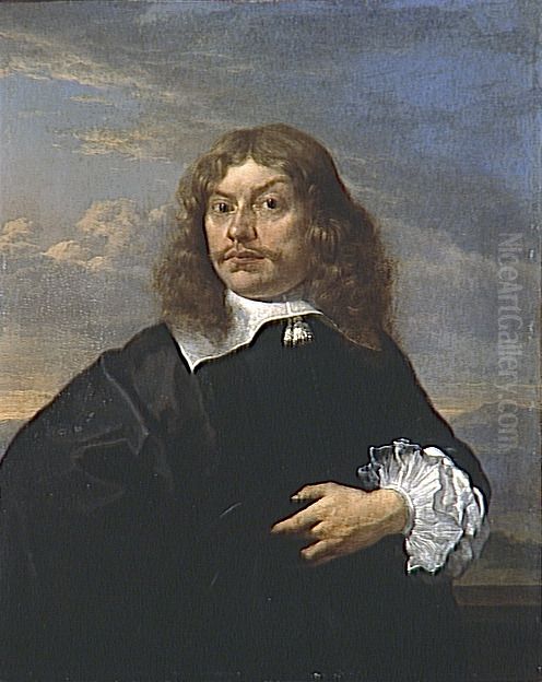 Portrait of an unknown man Oil Painting by Karel Dujardin