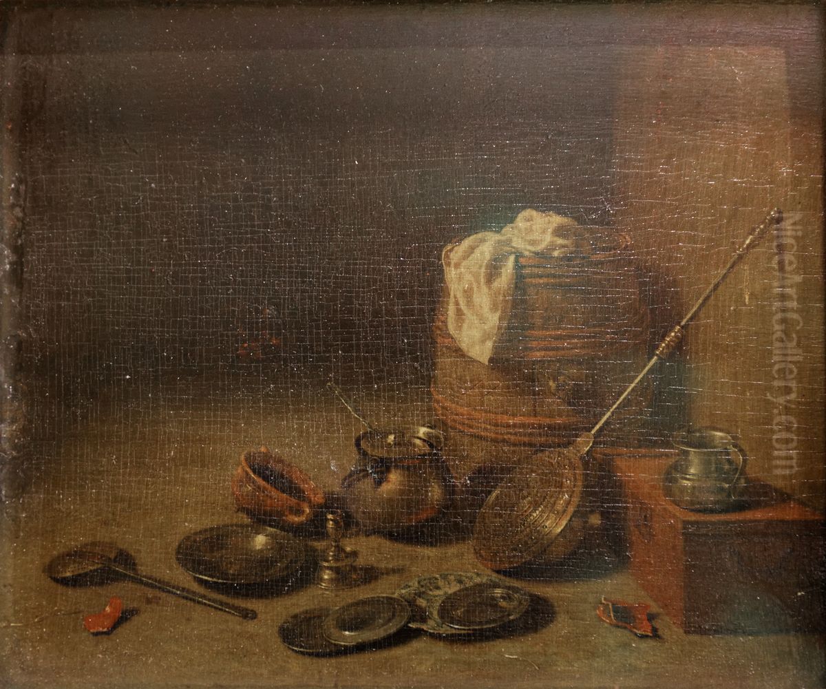 Ustensiles de cuisine Oil Painting by Pieter Van Den Bosch