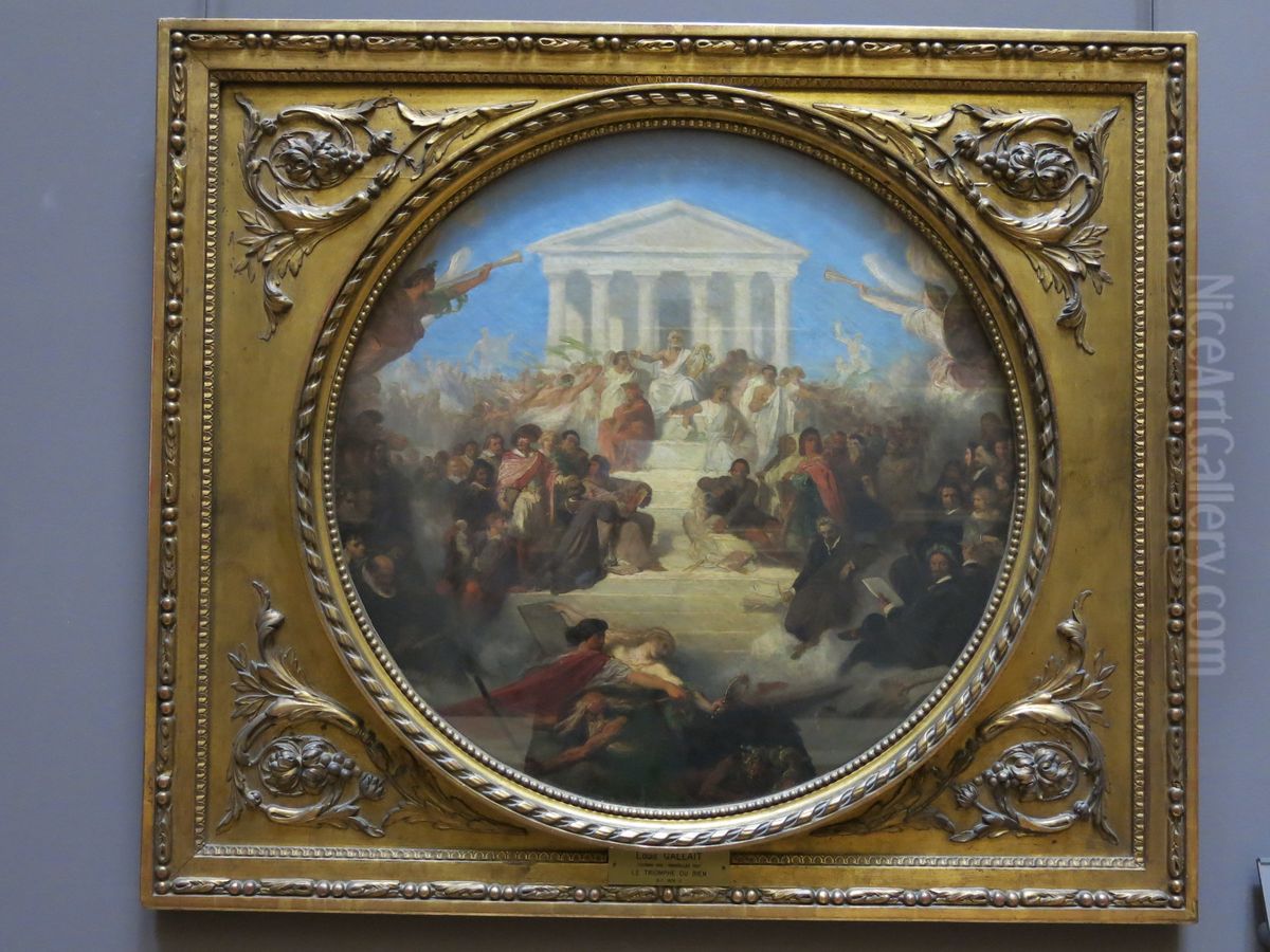 Allegorie du triomphe des arts et du bien Oil Painting by Louis Gallait
