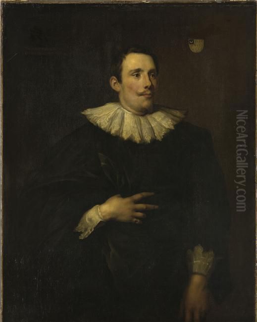 Portrait d'homme, dit autrefois Portrait de John Strode Oil Painting by Sir Anthony Van Dyck