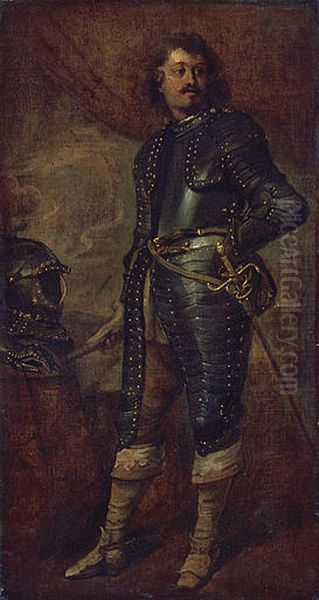 Portrait d'un homme en armure Oil Painting by Sir Anthony Van Dyck