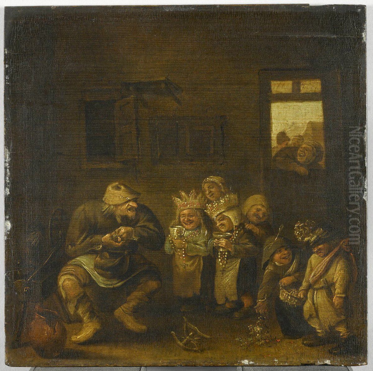 Fat Tuesday children's celebration Oil Painting by Joos van Craesbeeck