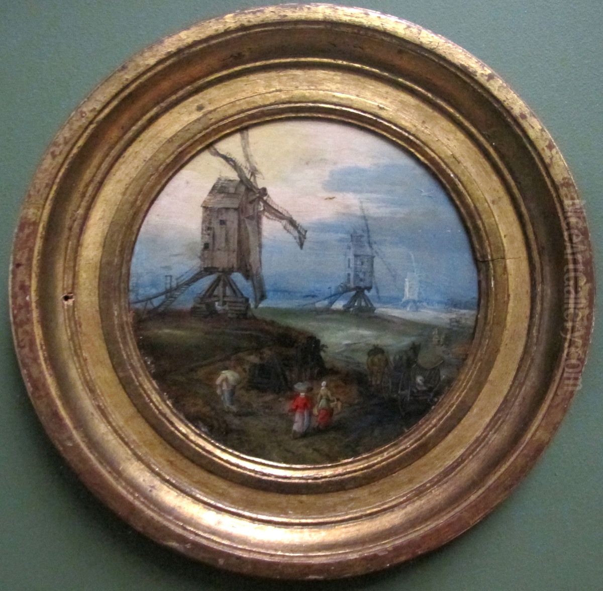 Paysage aux moulins a vent Oil Painting by Jan Brughel