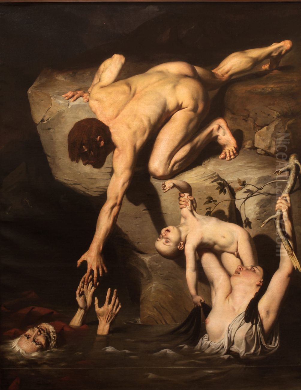 Scene of deluge Oil Painting by Joseph-Desire Court