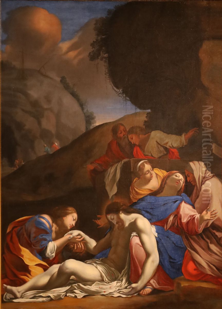 La Mise au tombeau Oil Painting by Simon Vouet