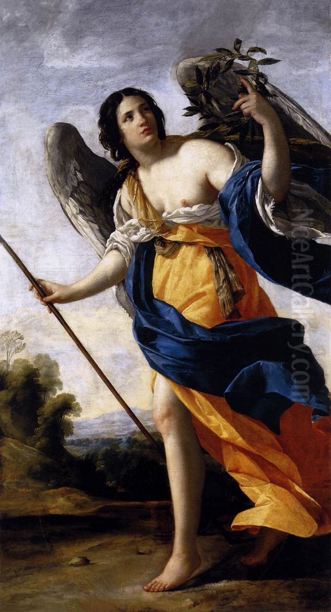Allegory of Virtue - Allegory of Victory Oil Painting by Simon Vouet