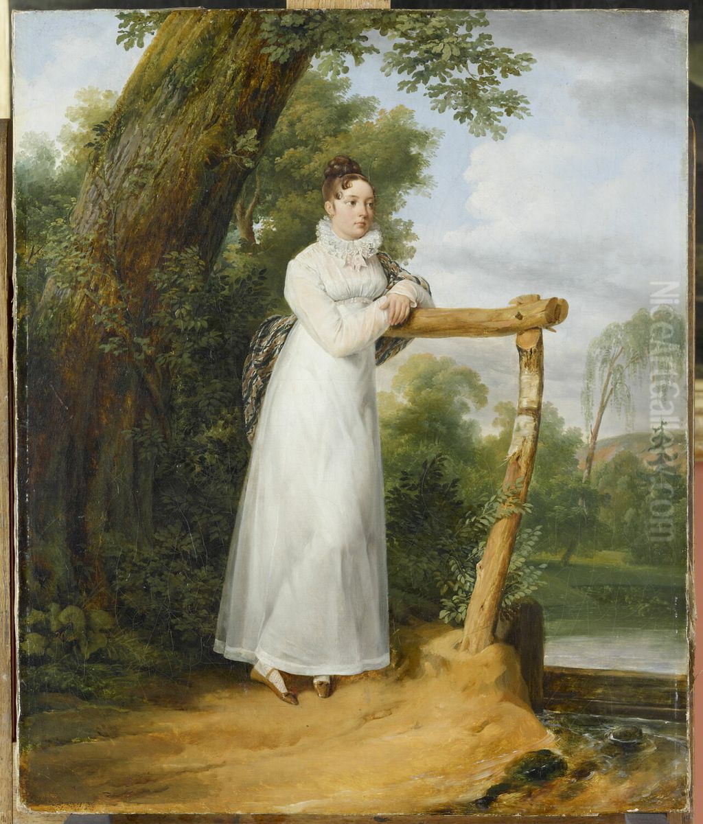 Madame Philippe Lenoir, born Marie-Aspasie Jousseran (1792-1874) Oil Painting by Horace Vernet