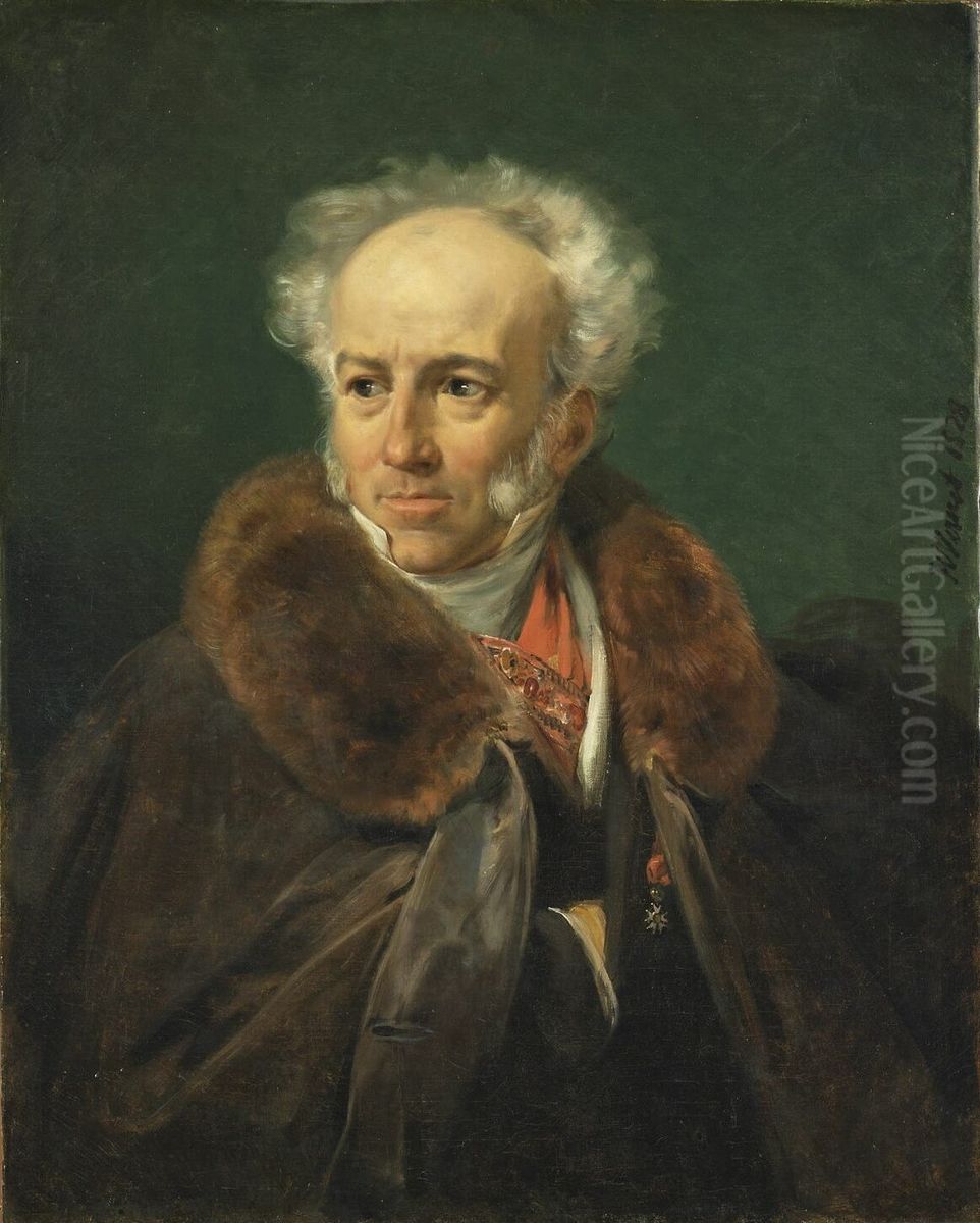 Portrait of Jean Baptiste Isabey Oil Painting by Horace Vernet