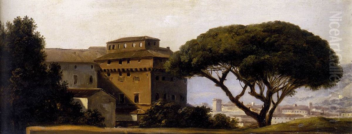 View of the Convent of Ara Coeli with Pines Oil Painting by Pierre-Henri de Valenciennes