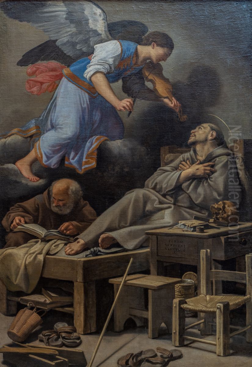 Vision of Saint Francis Oil Painting by Carlo Saraceni