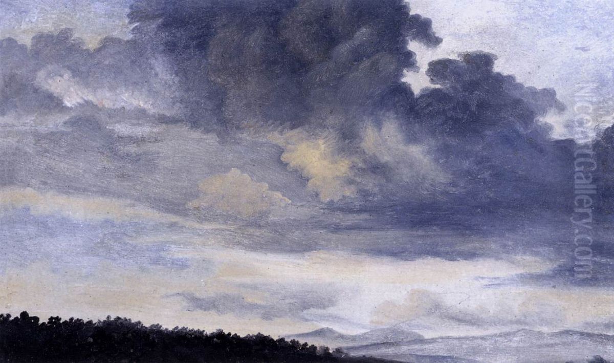 Rome: Study of Clouds Oil Painting by Pierre-Henri de Valenciennes