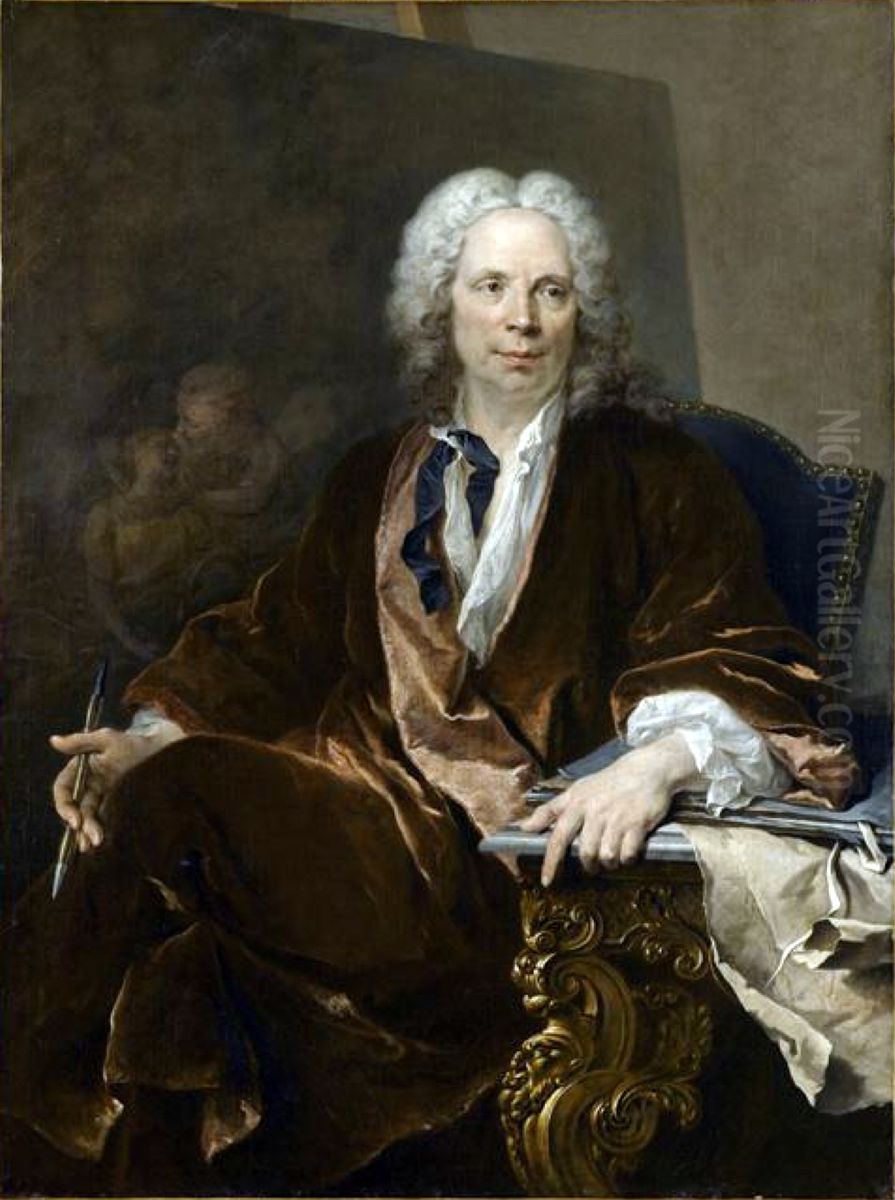 Louis Galloche (1670-1761), peintre Oil Painting by Louis Tocque