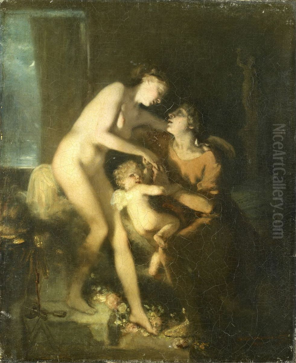 Pygmalion and Galatea Oil Painting by Octave Tassaert