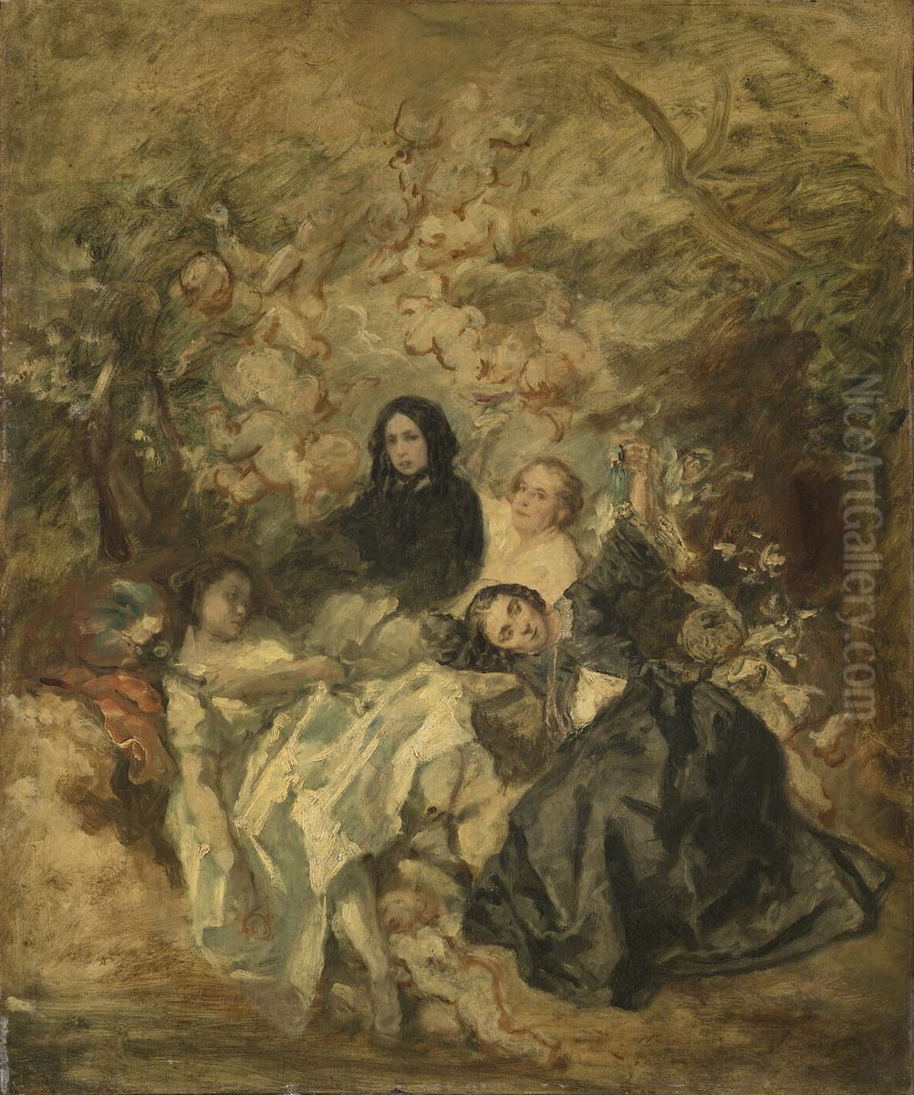 Dreams of love Oil Painting by Octave Tassaert