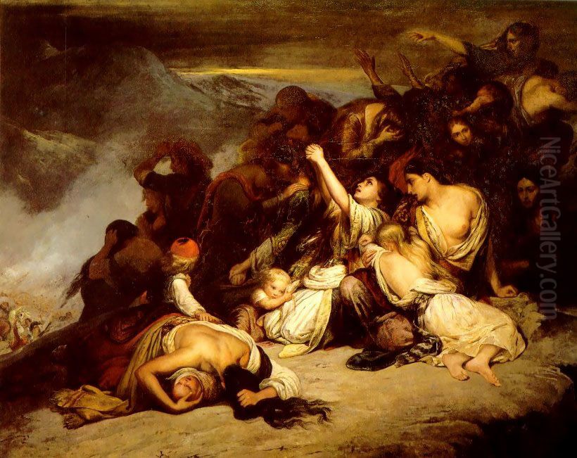 The women of Souli Oil Painting by Ary Scheffer
