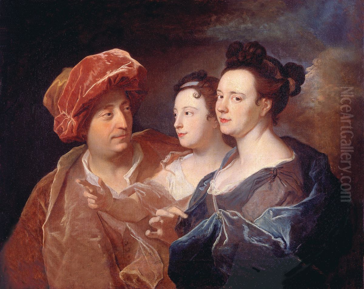 La famille Laffite Oil Painting by Hyacinthe Rigaud