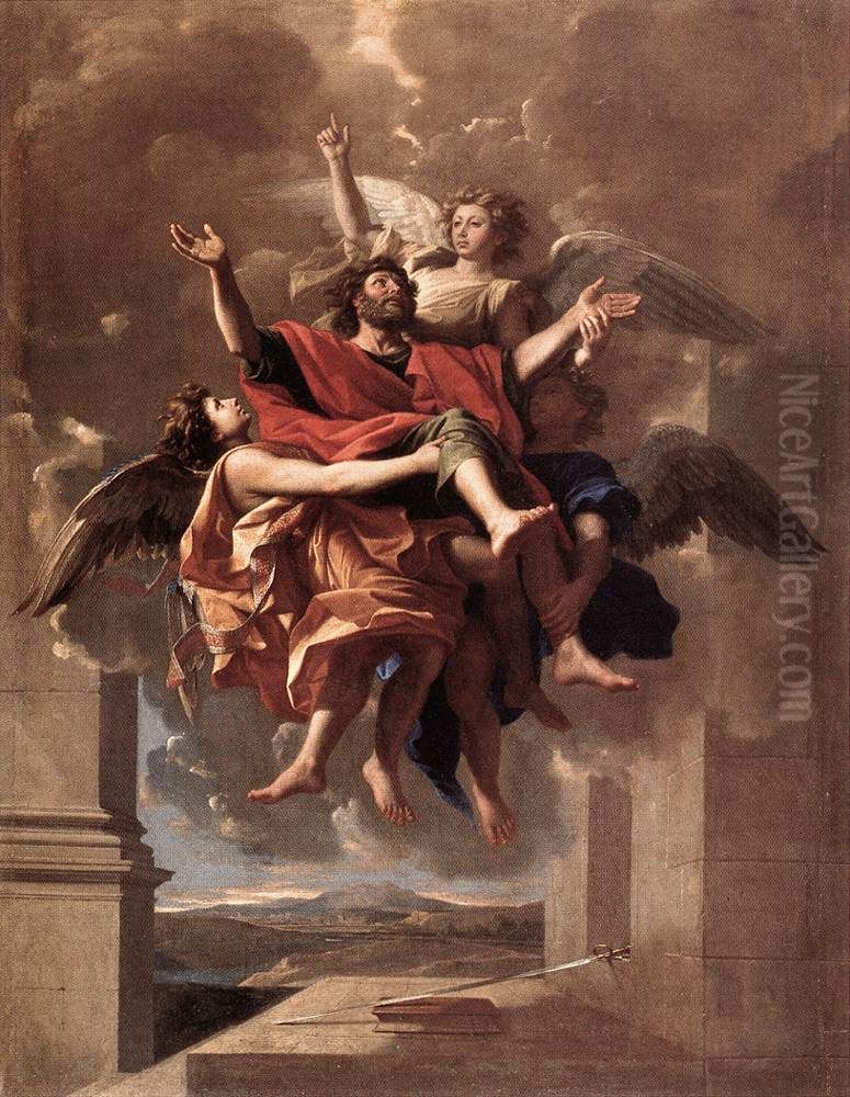 Le Ravissement de saint Paul Oil Painting by Nicolas Poussin