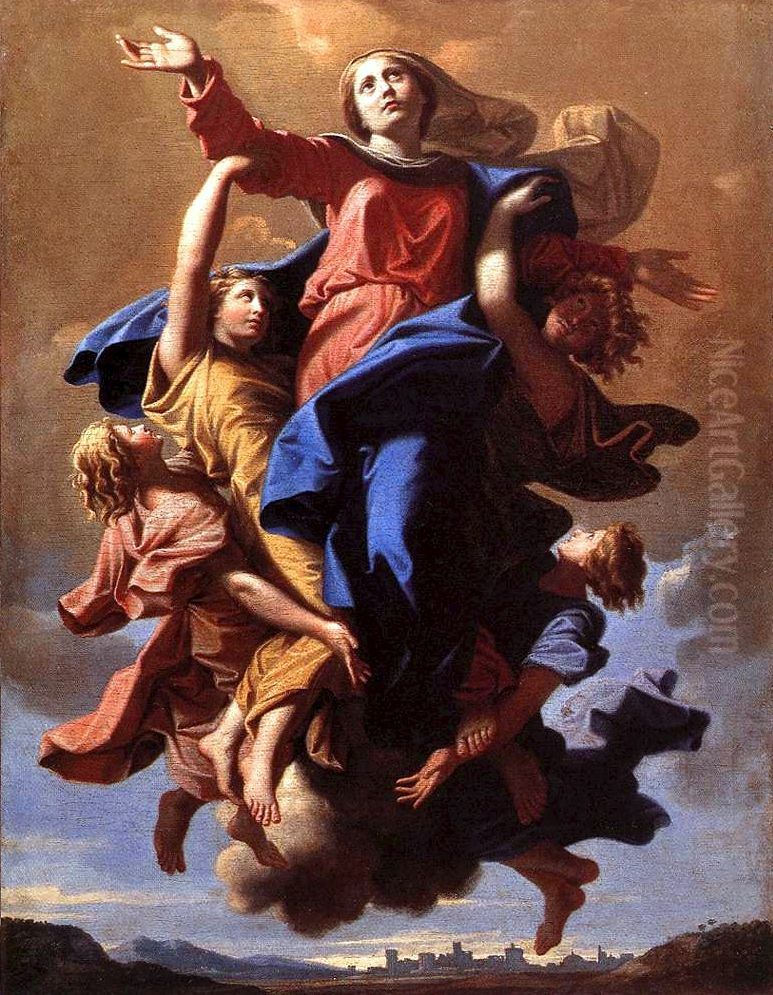 L'Assomption Oil Painting by Nicolas Poussin