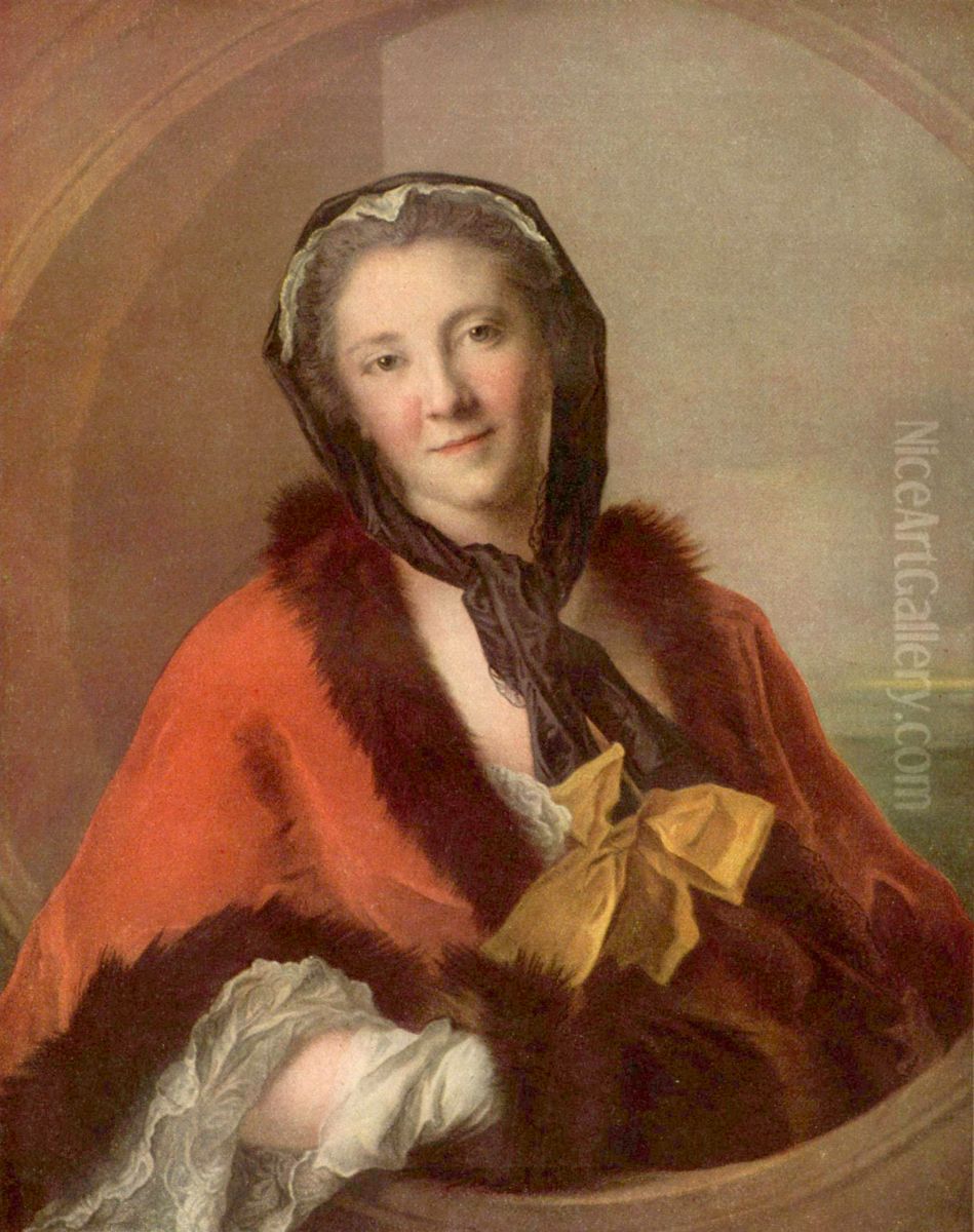 La comtesse Tessin (1711-1768) Oil Painting by Jean-Marc Nattier
