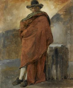 Homme drape en rouge: habitant de Frascati