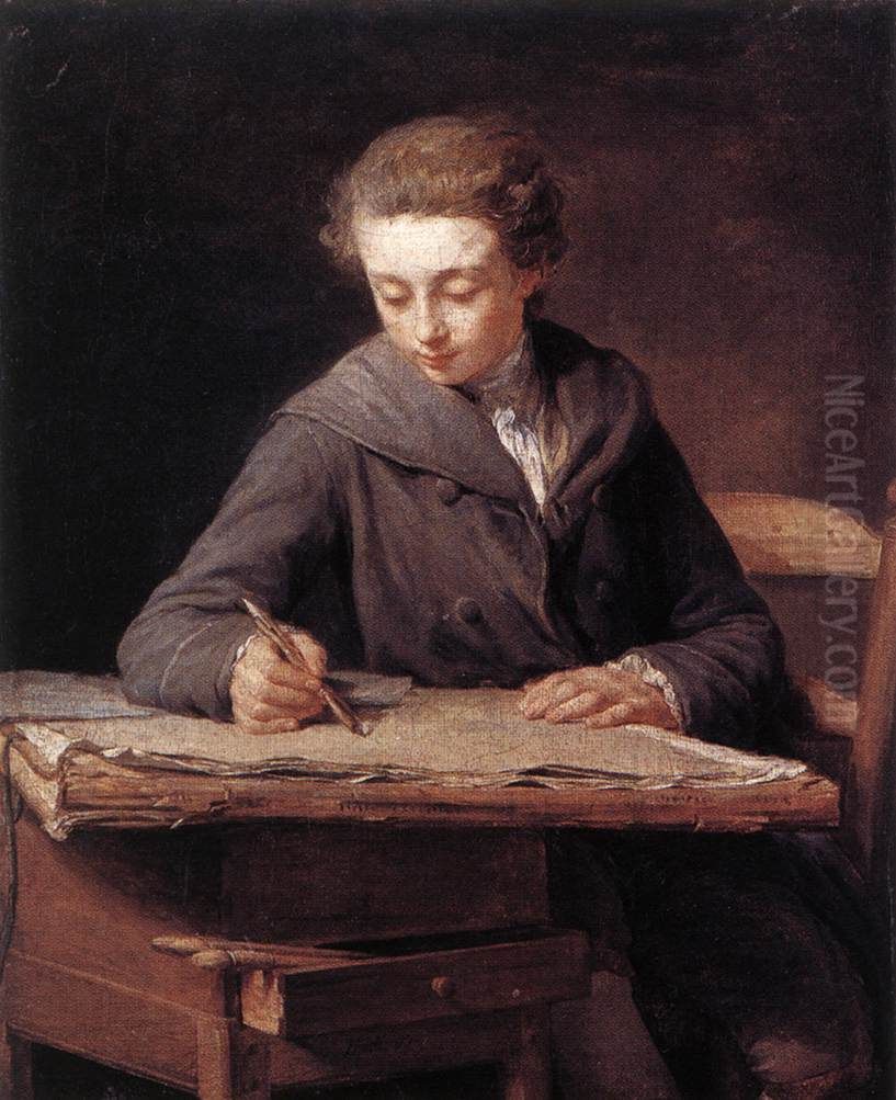 The Young Draughtsman Oil Painting by Nicolas Bernard Lepicie