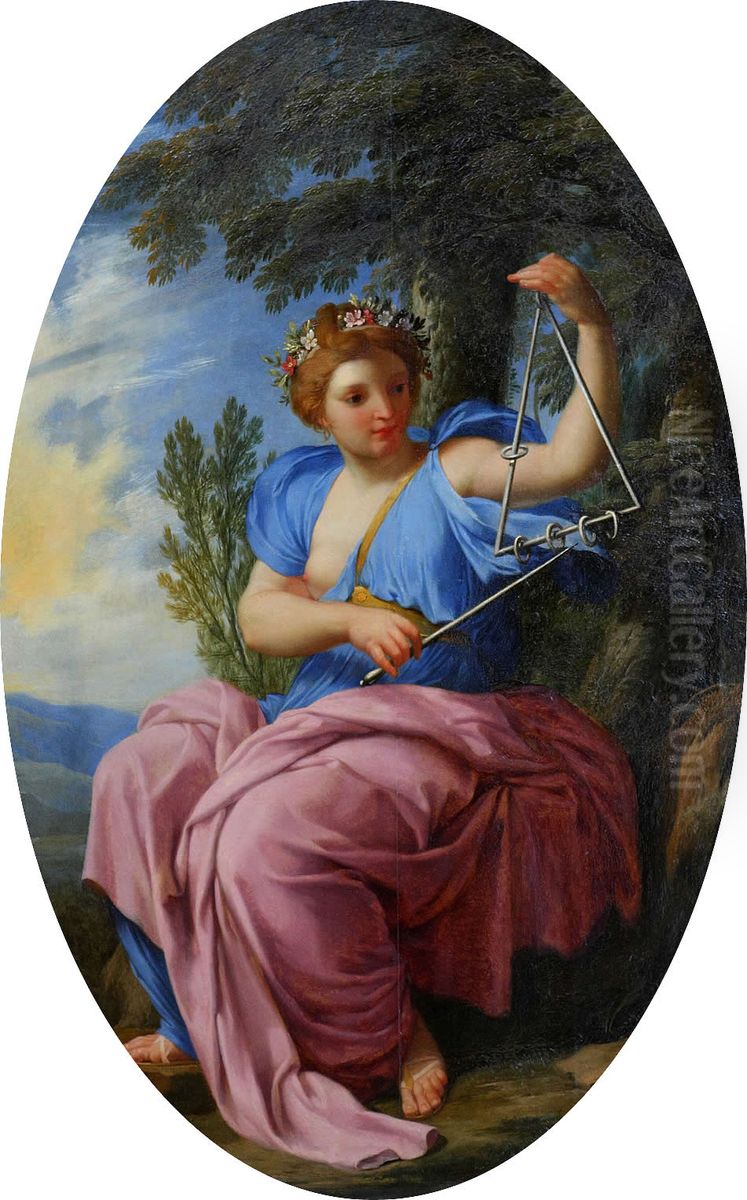 The Muse Terpsichore Oil Painting by Eustache Le Sueur The Muse Terpsichore Oil Painting by Eustache Le Sueur