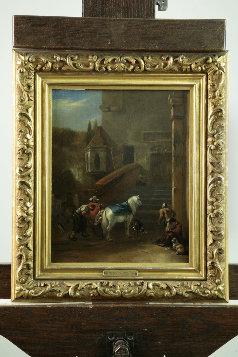 De hoefsmid Oil Painting by Hendrik Verschuring