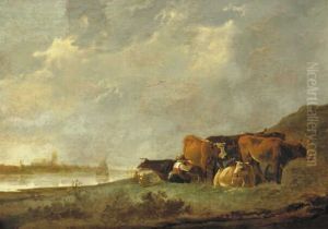 De melkmeid aan de oever van de Oude Maas