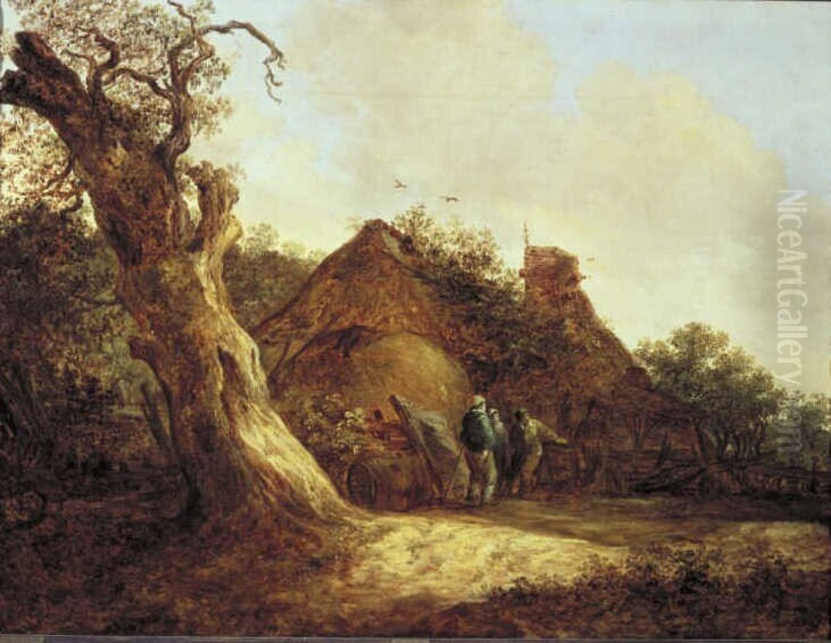 De oude eik Oil Painting by Jan van Goyen