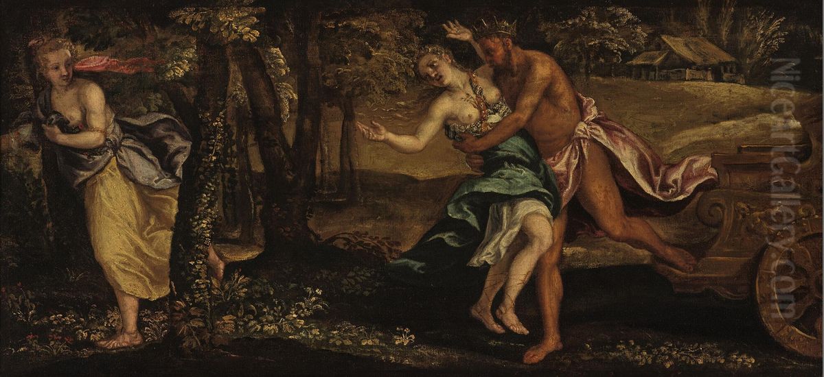 De schaking van Proserpina Oil Painting by Jacopo Tintoretto