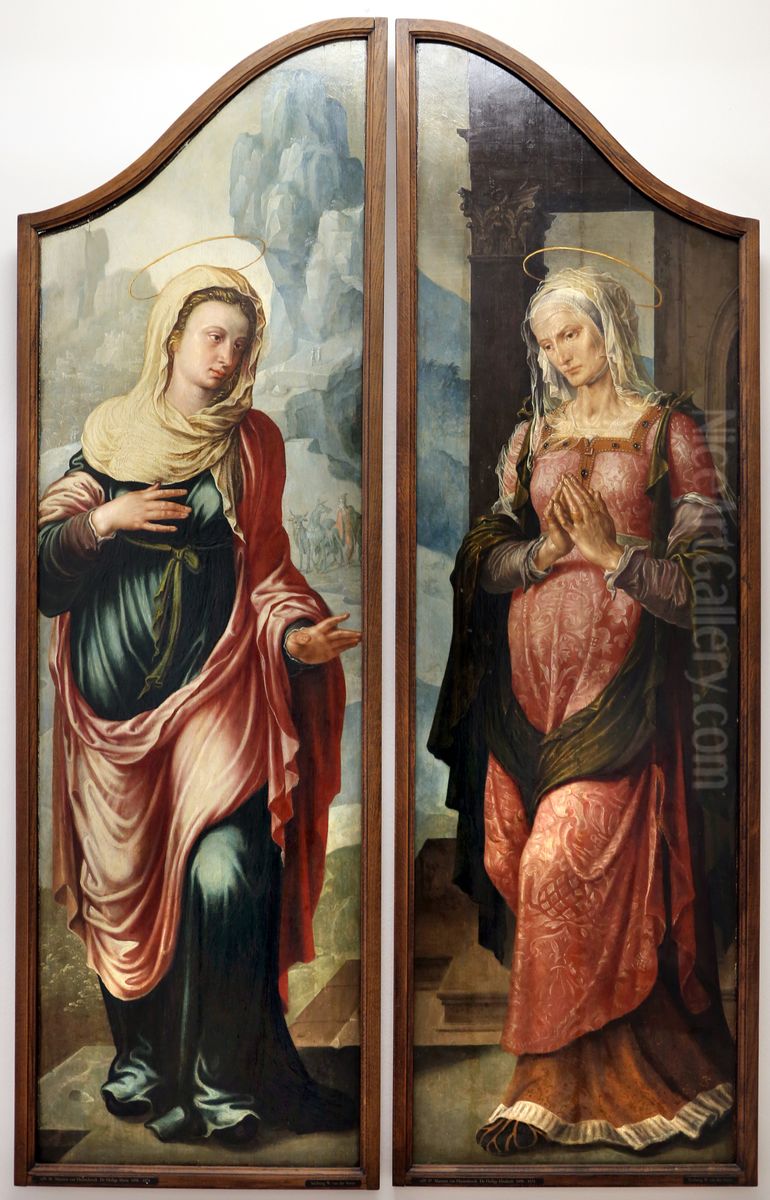 The Visitation Oil Painting by Maarten Van Heemskerck