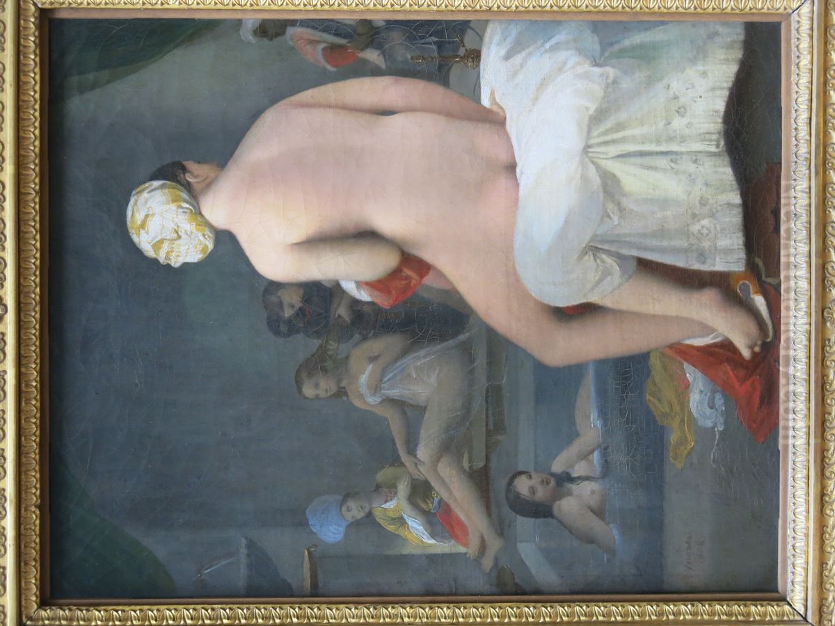 The Little Bather; Harem interior Oil Painting by Jean Auguste Dominique Ingres