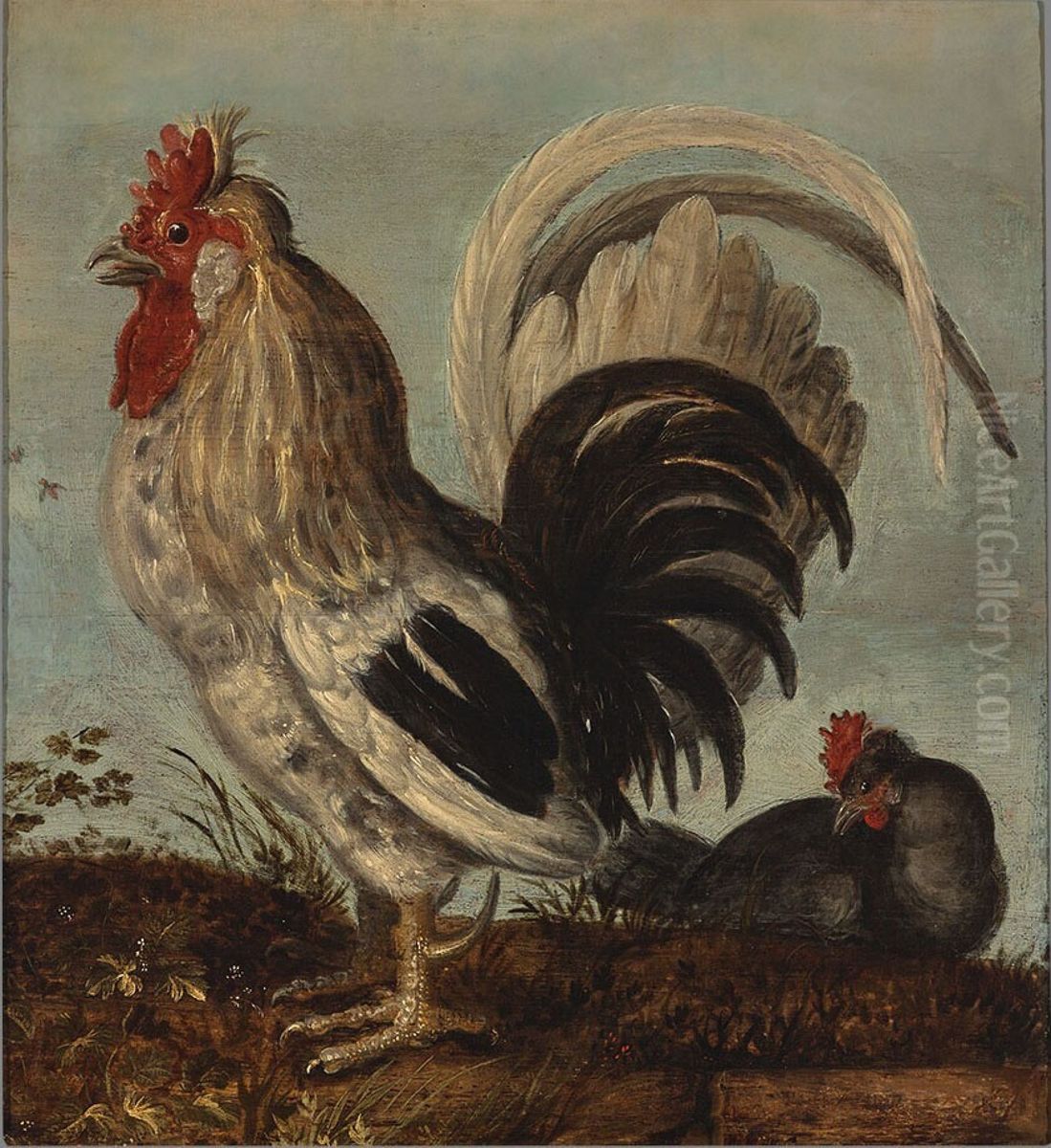 Een haantje Oil Painting by Roelant Savery