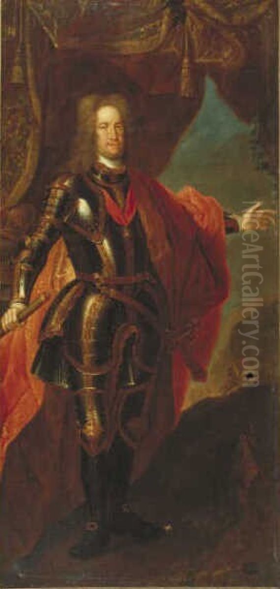 Statieportret van keizer Karel VI van Habsburg (1685-1740) Oil Painting by Jacob van Schuppen