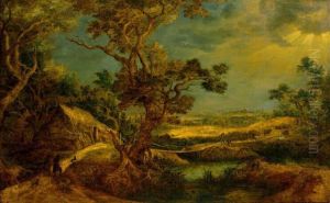 Landschap met boerenhut