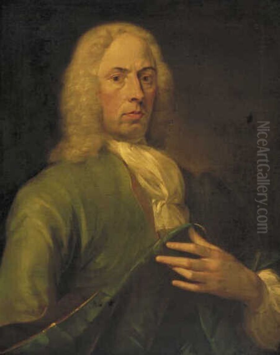 Portrait of Arend Maartenz de Heer (1688-1753) Oil Painting by Aert Schouman