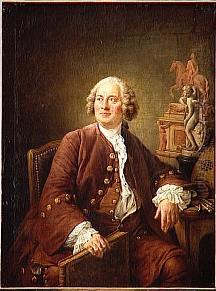 Edme Busardon(1698-1762) Oil Painting by Francois-Hubert Drouais