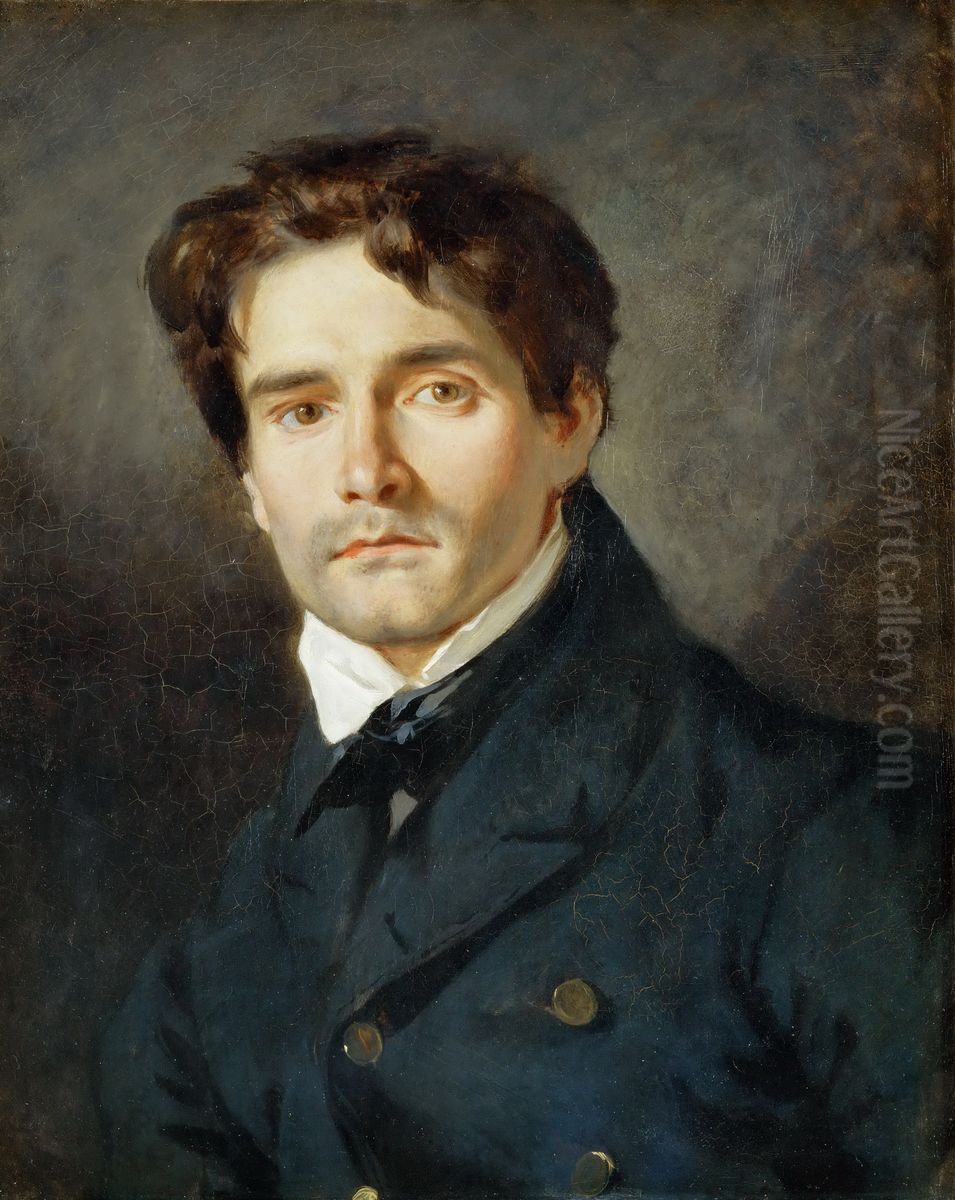 Leon Riesener Oil Painting by Eugene Delacroix