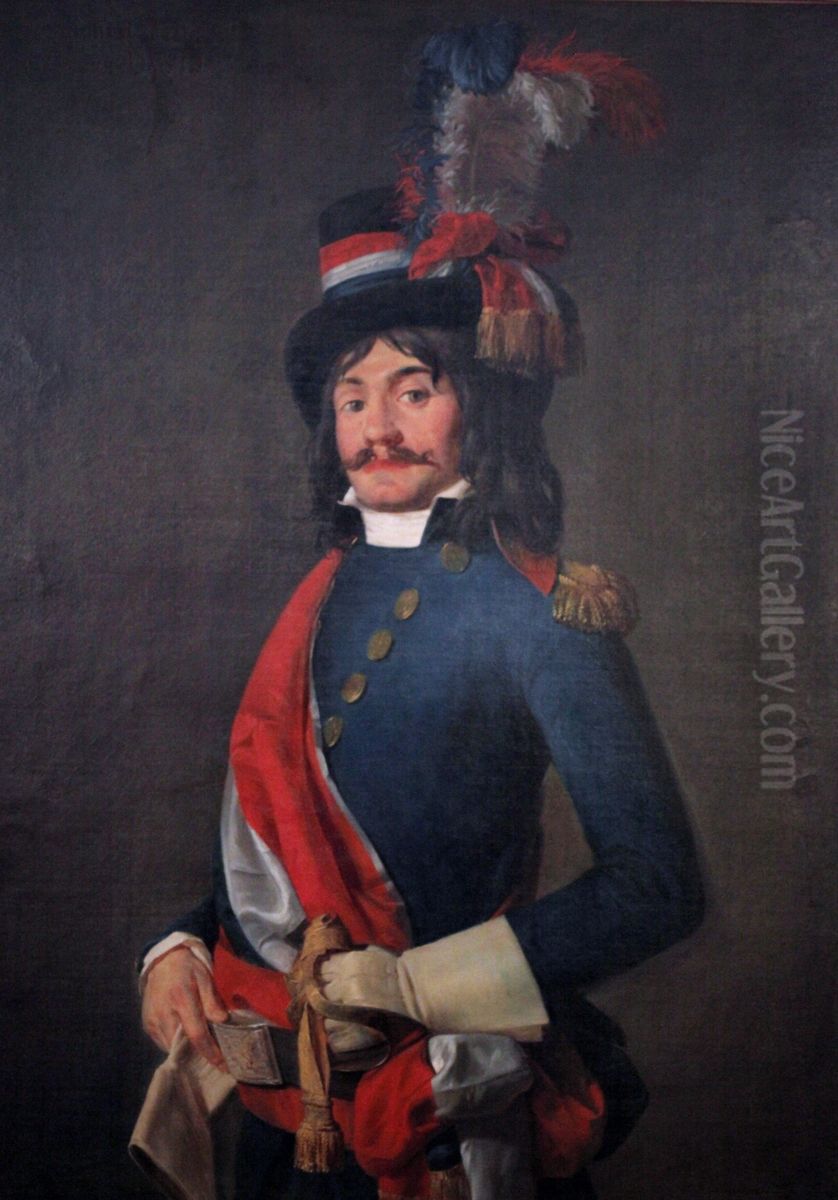 Portrait du Conventionnel Jean-Baptiste Milhaud, 1793 Oil Painting by Jacques-Louis David