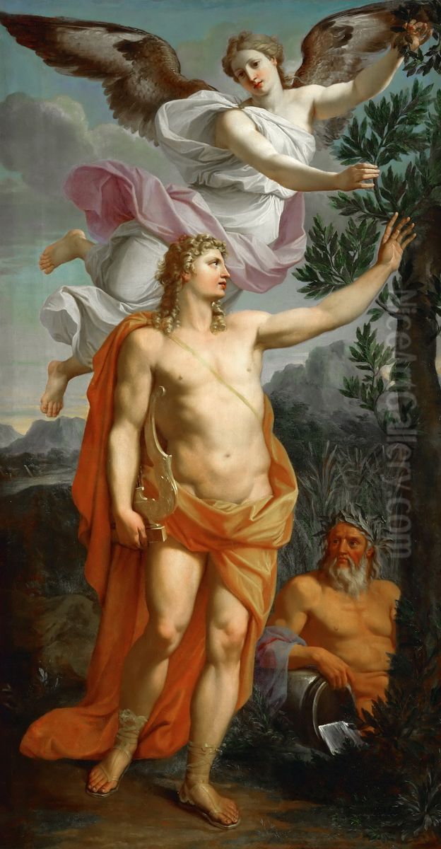 Apollo Crowned by Victory Oil Painting by Noel Coypel