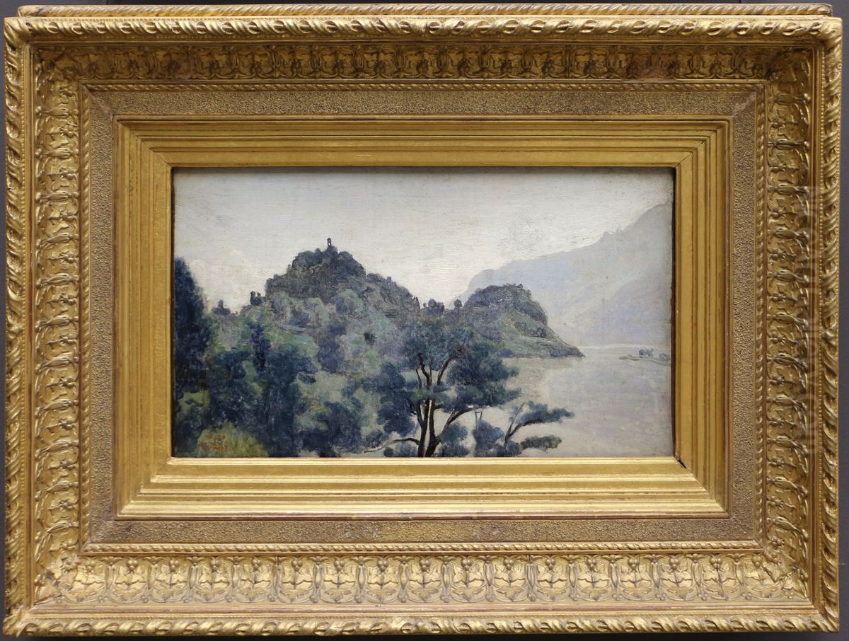 Le lac de Brienz (Suisse). Oil Painting by Jean-Baptiste Camille Corot