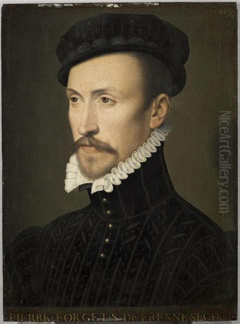 Pierre Forget (1544-1610), seigneur de Fresnes Oil Painting by Francois Clouet