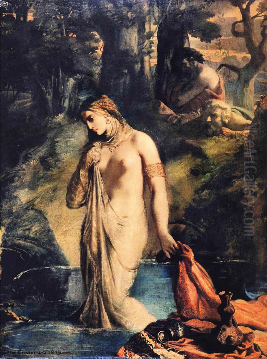 Suzanne au bain Oil Painting by Theodore Chasseriau
