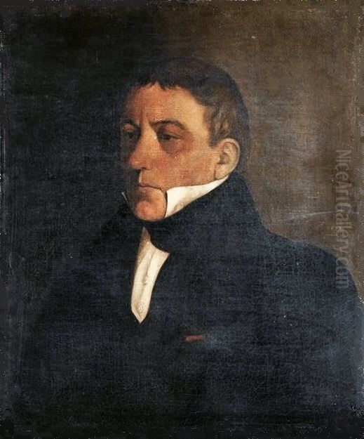 Benoist Chasseriau (1780-1844), pere de l'artiste, alors consul de France a Saint-Thomas (Antilles). Oil Painting by Theodore Chasseriau