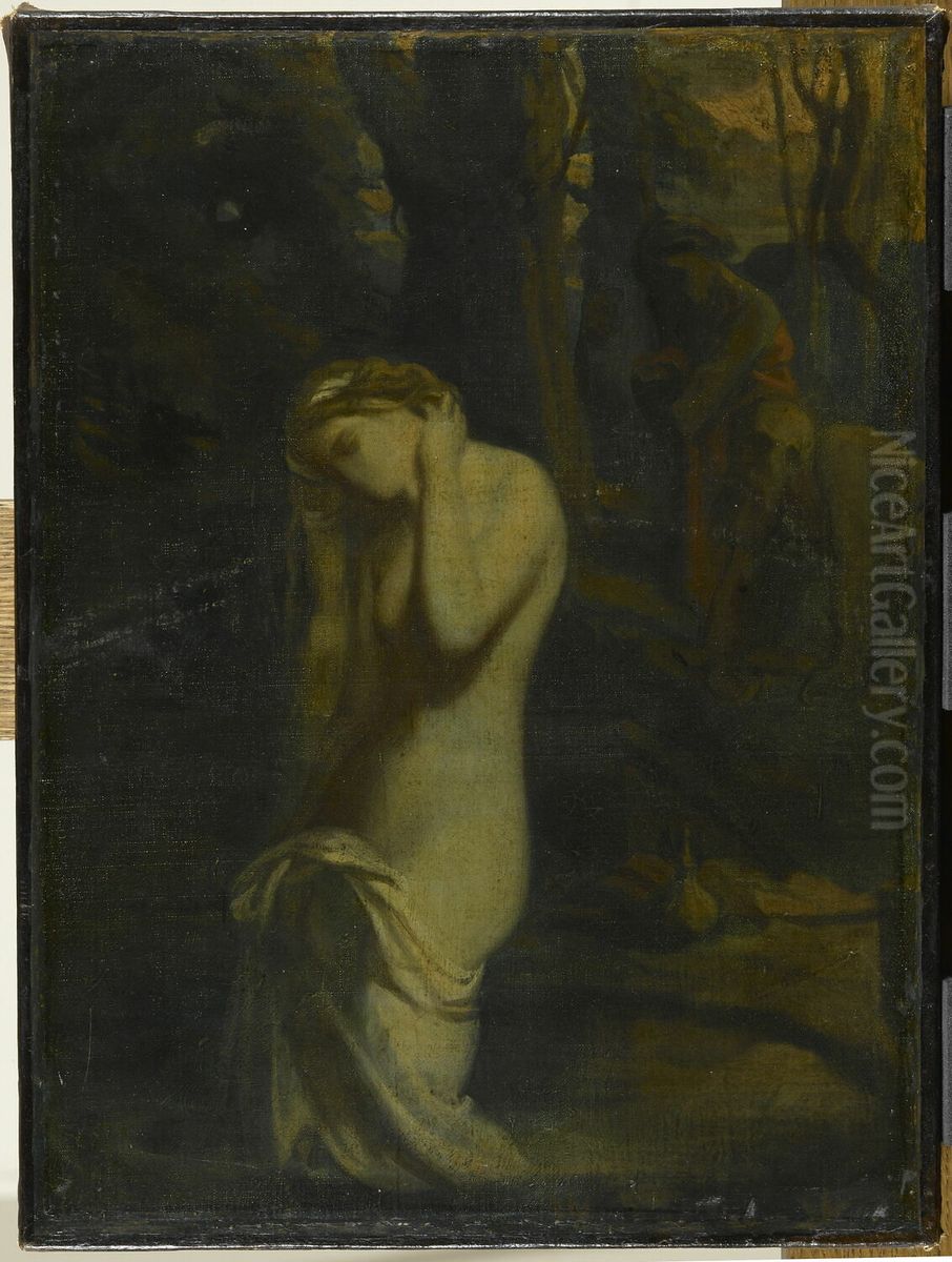 Suzanne au bain. Oil Painting by Theodore Chasseriau