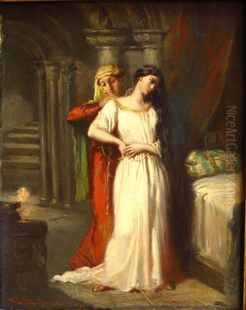 Desdemona Retiring to her Bed Oil Painting by Theodore Chasseriau