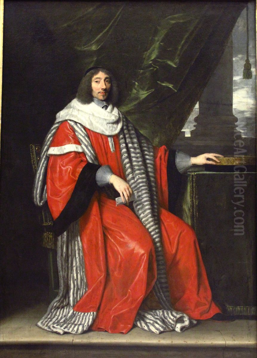 Jean-Antoine de Mesmes (1598-1673), president auParlement de Paris. Oil Painting by Philippe de Champaigne