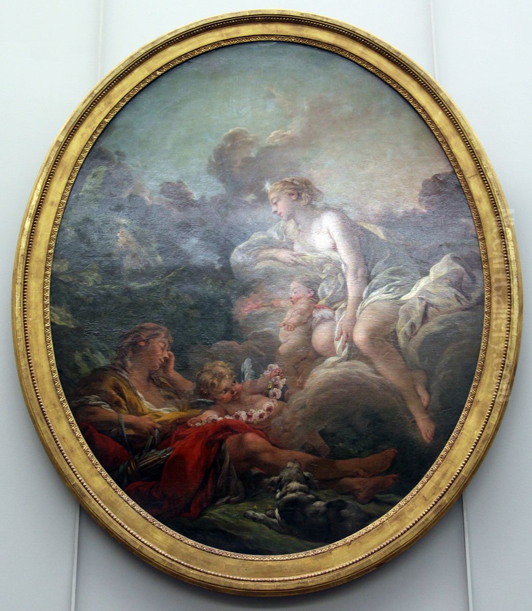Cephale et l'Aurore. Oil Painting by Francois Boucher