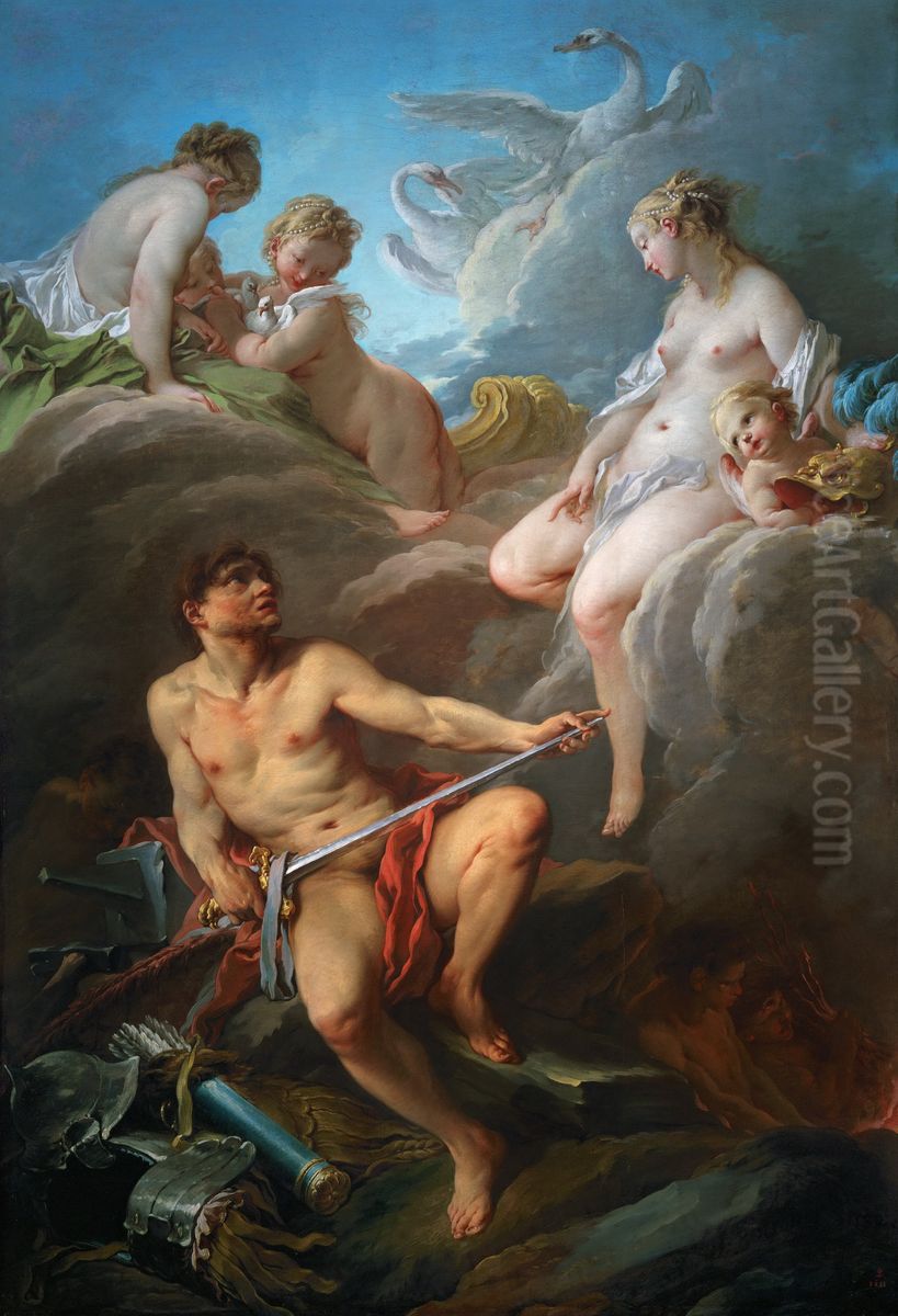 Venus Asking Vulcan for Arms for Aeneas Oil Painting by Francois Boucher