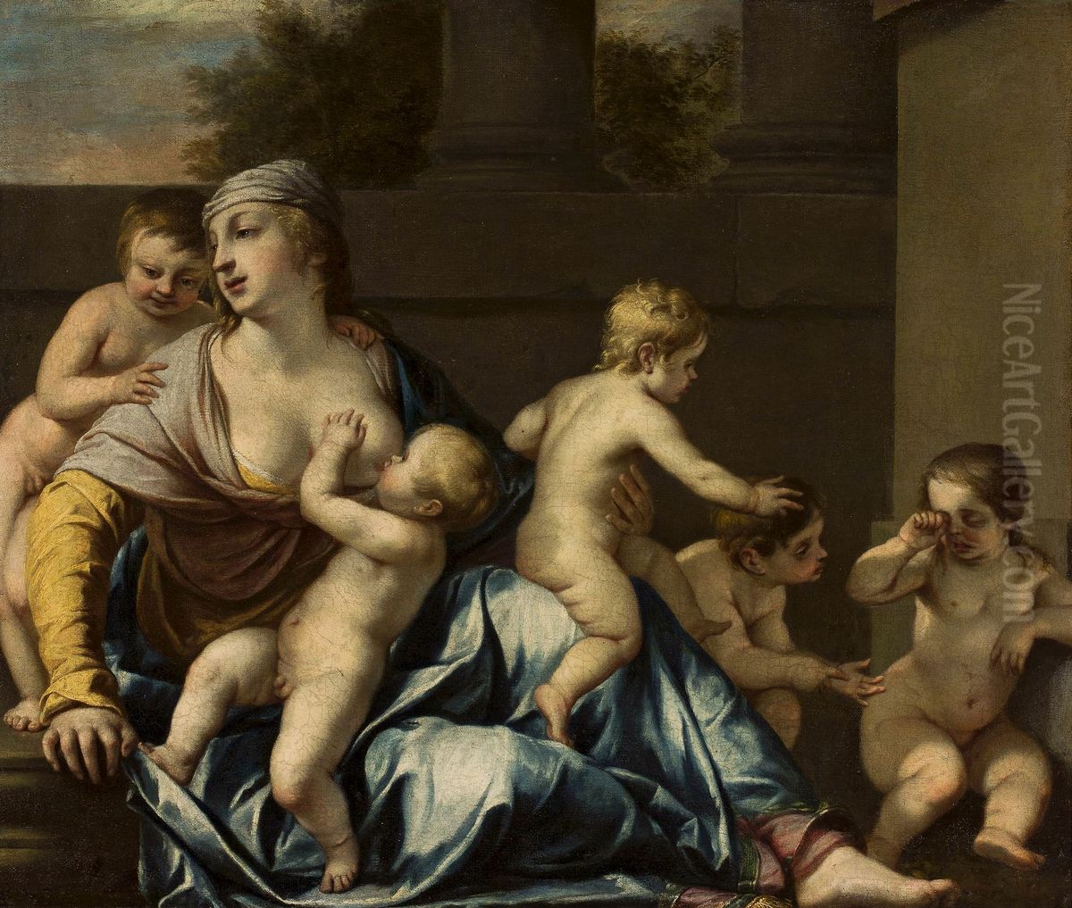 La Charite Oil Painting by Jacques Blanchard